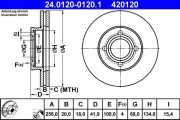 Bremsscheibe ATE 24.0120-0120.1