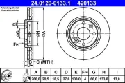 Bremsscheibe ATE 24.0120-0133.1