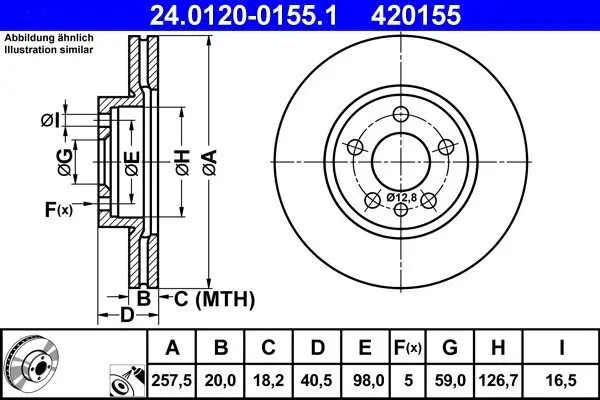 Bremsscheibe ATE 24.0120-0155.1