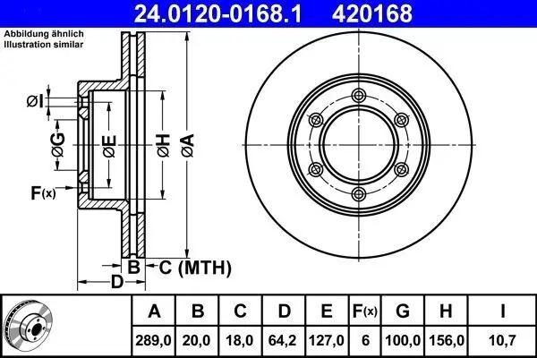 Bremsscheibe ATE 24.0120-0168.1