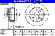 Bremsscheibe ATE 24.0120-0177.1