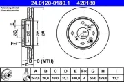 Bremsscheibe ATE 24.0120-0180.1