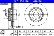 Bremsscheibe ATE 24.0120-0186.1