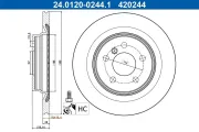 Bremsscheibe Hinterachse ATE 24.0120-0244.1