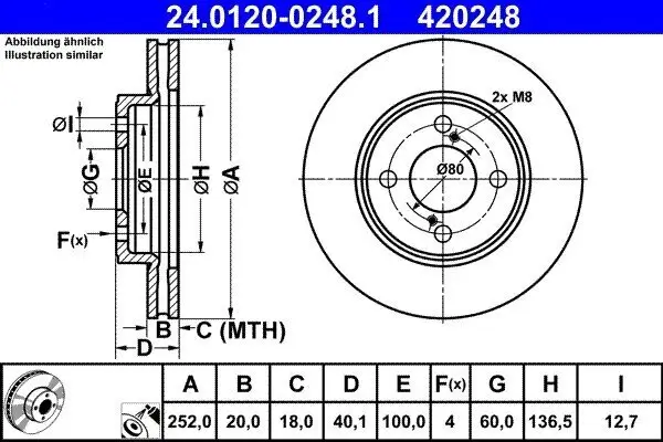 Bremsscheibe ATE 24.0120-0248.1