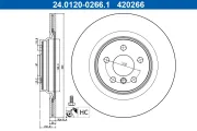 Bremsscheibe Hinterachse ATE 24.0120-0266.1