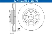Bremsscheibe Hinterachse ATE 24.0120-0272.1