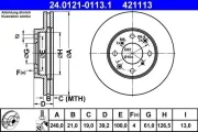 Bremsscheibe ATE 24.0121-0113.1