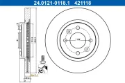 Bremsscheibe ATE 24.0121-0118.1