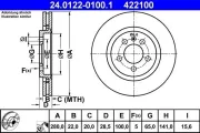 Bremsscheibe ATE 24.0122-0100.1