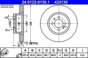 Bremsscheibe ATE 24.0122-0130.1