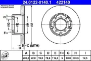 Bremsscheibe ATE 24.0122-0140.1