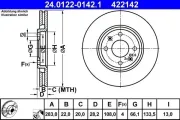 Bremsscheibe ATE 24.0122-0142.1