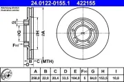 Bremsscheibe Vorderachse ATE 24.0122-0155.1