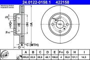 Bremsscheibe Vorderachse ATE 24.0122-0158.1
