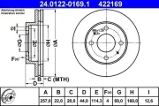 Bremsscheibe Vorderachse ATE 24.0122-0169.1