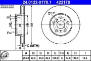 Bremsscheibe ATE 24.0122-0178.1