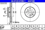 Bremsscheibe ATE 24.0122-0188.1