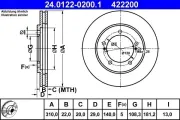 Bremsscheibe Vorderachse ATE 24.0122-0200.1