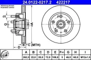 Bremsscheibe ATE 24.0122-0217.2