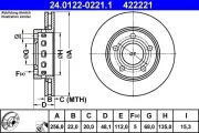 Bremsscheibe ATE 24.0122-0221.1