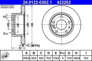 Bremsscheibe Vorderachse ATE 24.0122-0262.1