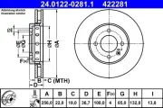 Bremsscheibe ATE 24.0122-0281.1