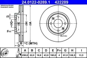 Bremsscheibe ATE 24.0122-0289.1