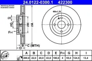 Bremsscheibe ATE 24.0122-0300.1