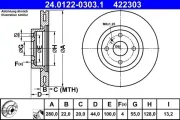 Bremsscheibe ATE 24.0122-0303.1