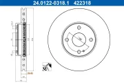 Bremsscheibe Vorderachse ATE 24.0122-0318.1