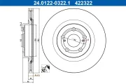 Bremsscheibe Vorderachse ATE 24.0122-0322.1