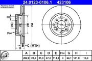 Bremsscheibe Vorderachse ATE 24.0123-0106.1