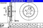 Bremsscheibe ATE 24.0123-0116.1