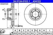 Bremsscheibe ATE 24.0124-0103.1