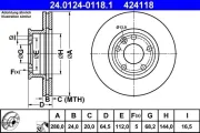 Bremsscheibe ATE 24.0124-0118.1