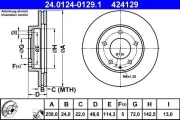 Bremsscheibe ATE 24.0124-0129.1