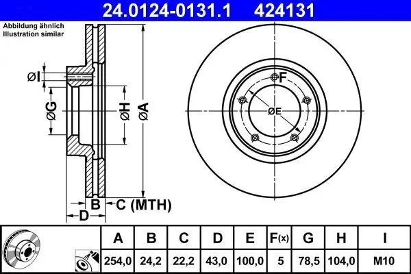 Bremsscheibe ATE 24.0124-0131.1