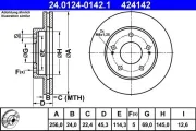 Bremsscheibe Vorderachse ATE 24.0124-0142.1