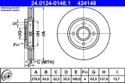 Bremsscheibe ATE 24.0124-0148.1