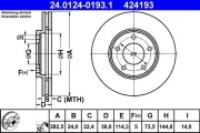 Bremsscheibe Vorderachse ATE 24.0124-0193.1