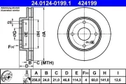 Bremsscheibe Vorderachse ATE 24.0124-0199.1