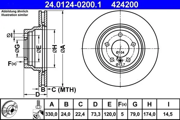 Bremsscheibe ATE 24.0124-0200.1