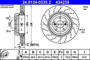 Bremsscheibe Hinterachse links ATE 24.0124-0235.2