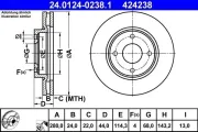 Bremsscheibe Vorderachse ATE 24.0124-0238.1