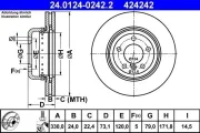 Bremsscheibe Vorderachse ATE 24.0124-0242.2