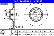 Bremsscheibe ATE 24.0124-0259.1