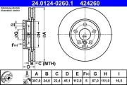 Bremsscheibe Vorderachse ATE 24.0124-0260.1