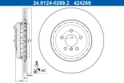 Bremsscheibe Hinterachse rechts ATE 24.0124-0269.2