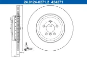 Bremsscheibe Hinterachse links ATE 24.0124-0271.2